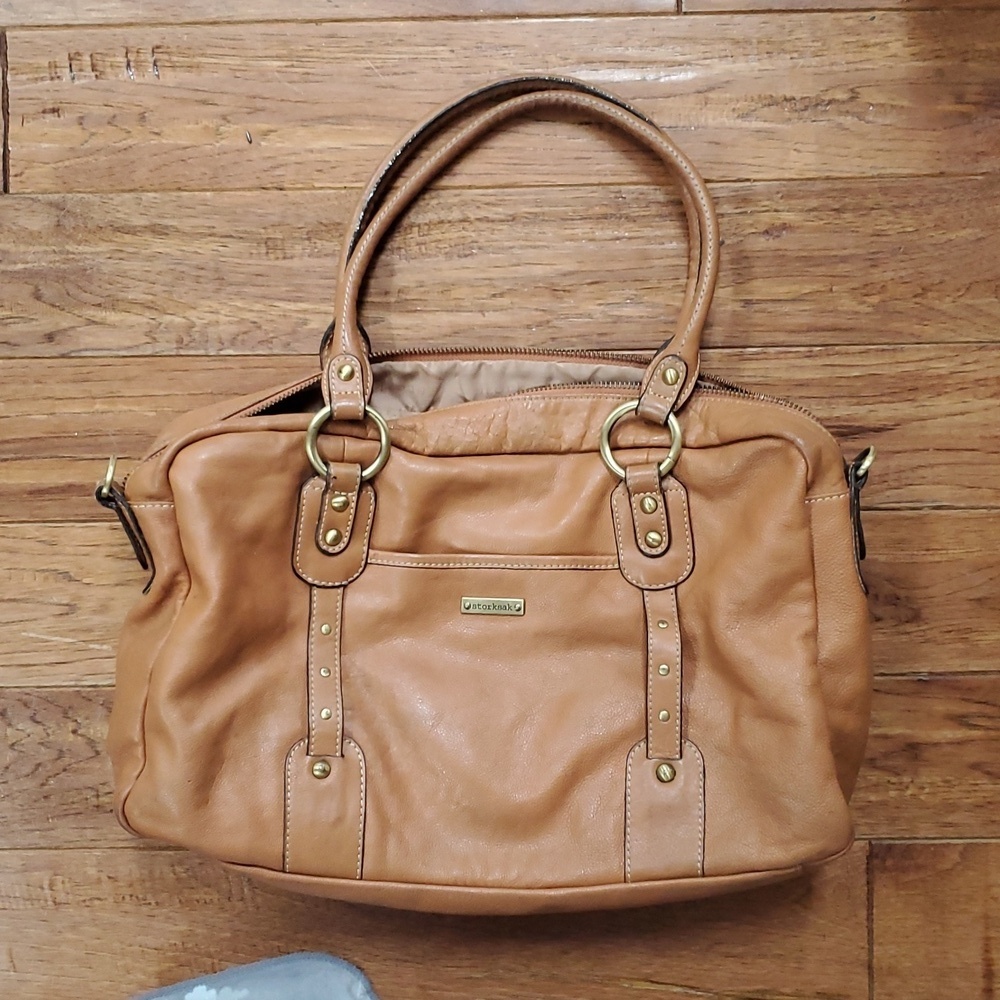 Storksak Elizabeth Leather Diaper Bag